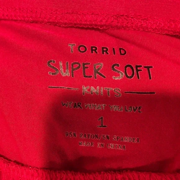 Torrid Super Soft Knits Red Tank Top-Criss-cross-Size 1X - Picture 5 of 5